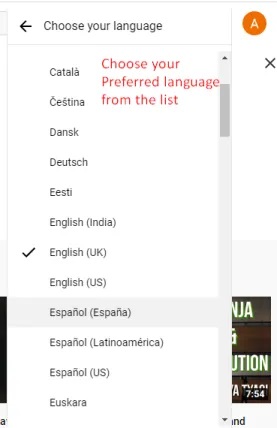 Change Language on YouTube Desktop & Mobile