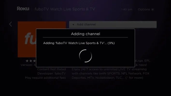 fuboTV on Roku