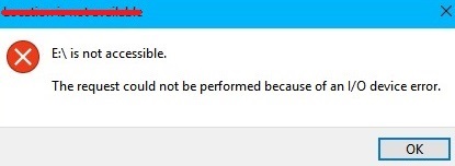 I/O Device Error