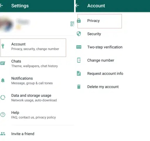 Account and Privacy