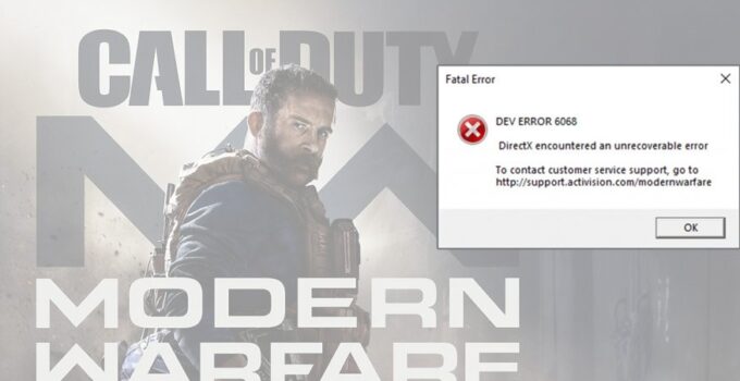 [SOLVED] COD Modern Warfare Dev Error 6065