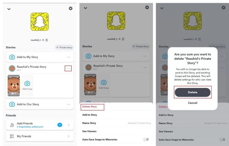 Delete-Private-Story-on-Snapchat