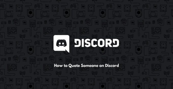 Quote Someone On Discord