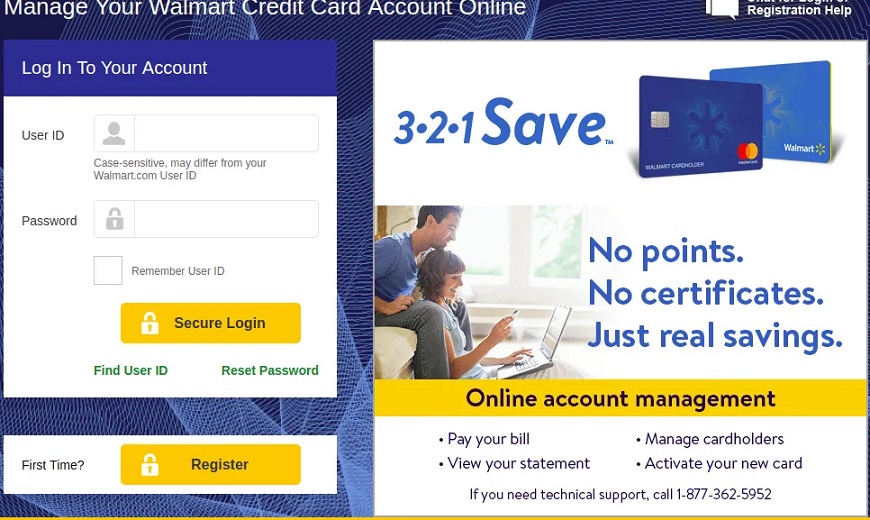 Walmart Credit Card Login