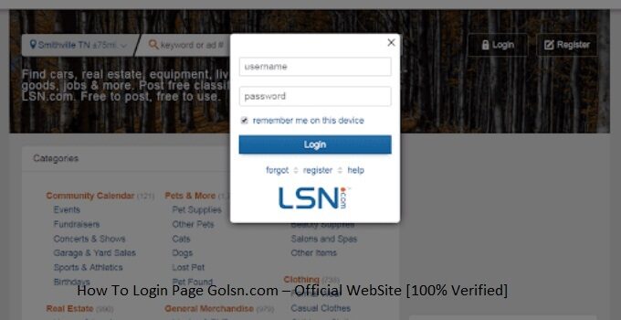 How To Login Page Golsn.com – Official WebSite [100% Verified]