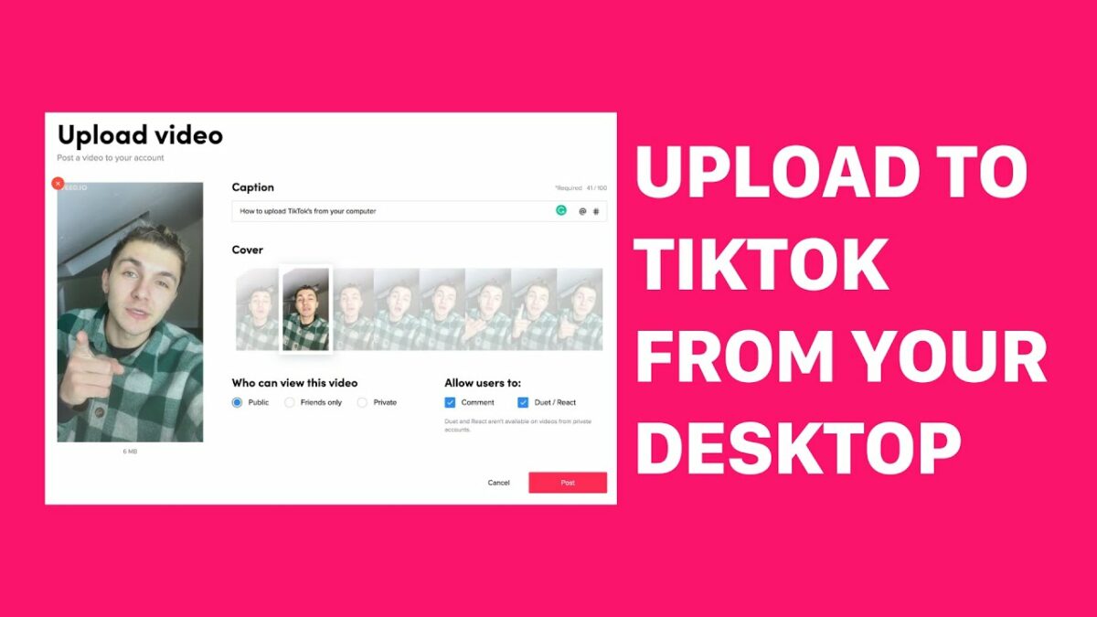 Upload TikTok Video